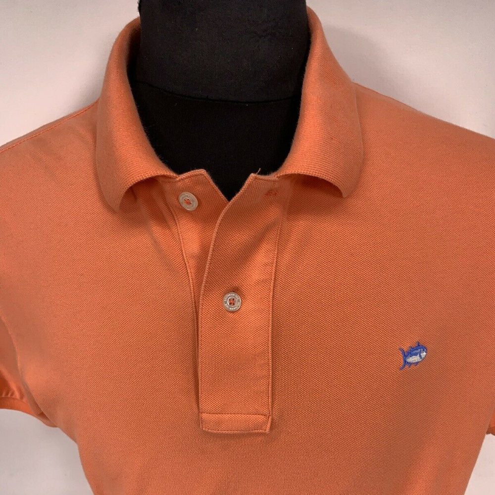 Southern Tide Skipjack Polo - Orange Short Sleeve